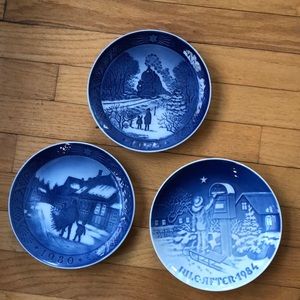 Royal Copenhagen set of 3 Collectible Plates